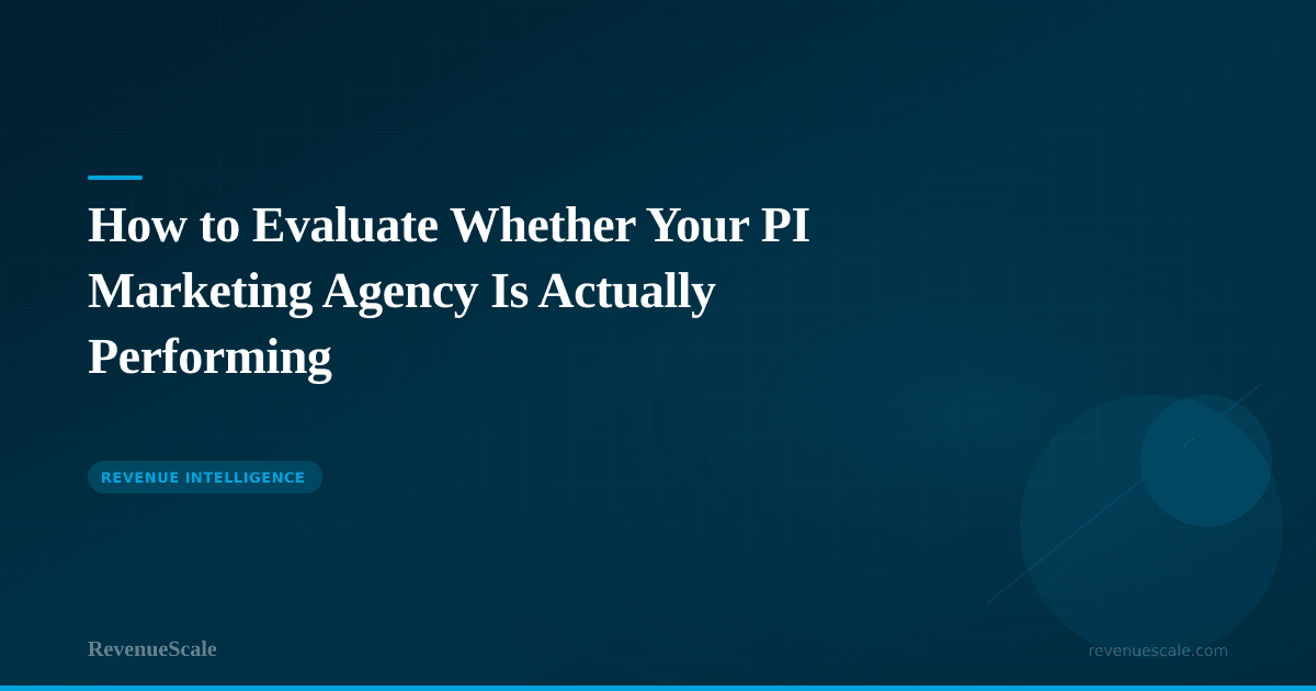 How to Evaluate Whether Your PI Marketing Agency Is Actually Performing
