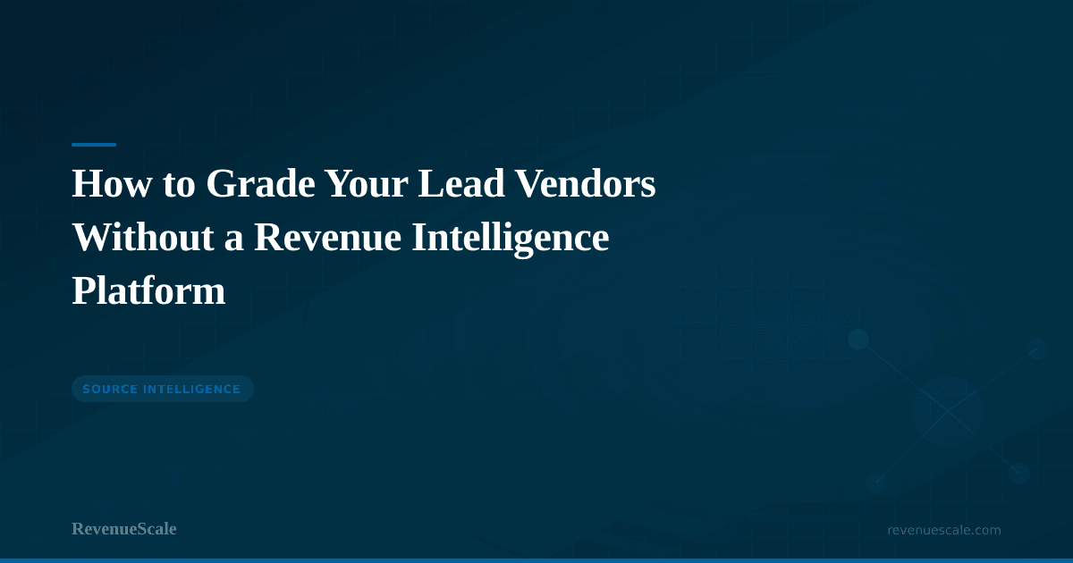 How to Grade Your Lead Vendors Without a Revenue Intelligence Platform