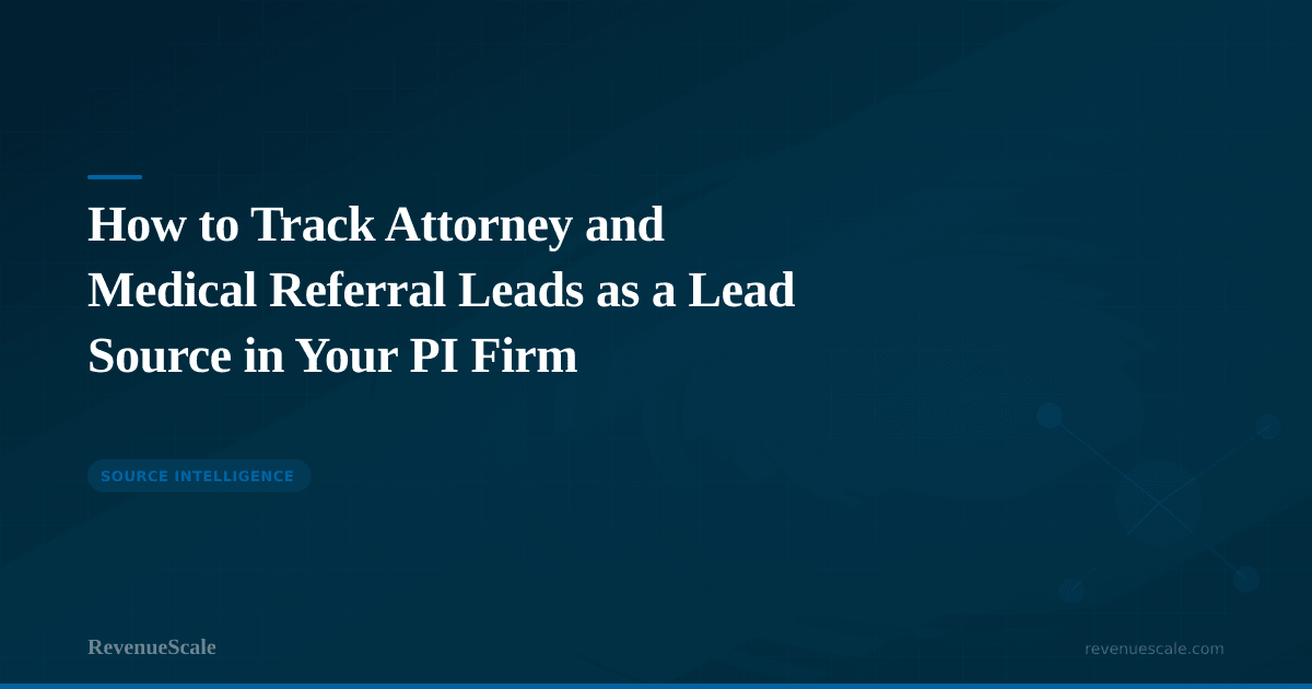 How to Track Attorney and Medical Referral Leads as a Lead Source in Your PI Firm