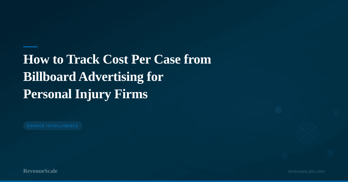 How to Track Cost Per Case from Billboard Advertising for Personal Injury Firms