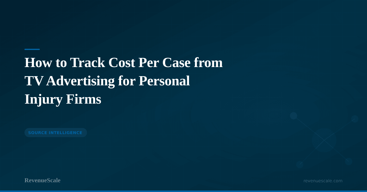 How to Track Cost Per Case from TV Advertising for Personal Injury Firms