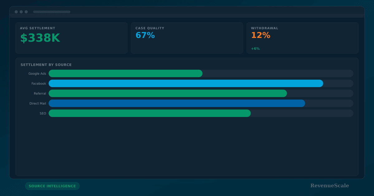 How to Track Settlement Outcomes by Lead Source in a Personal Injury Firm