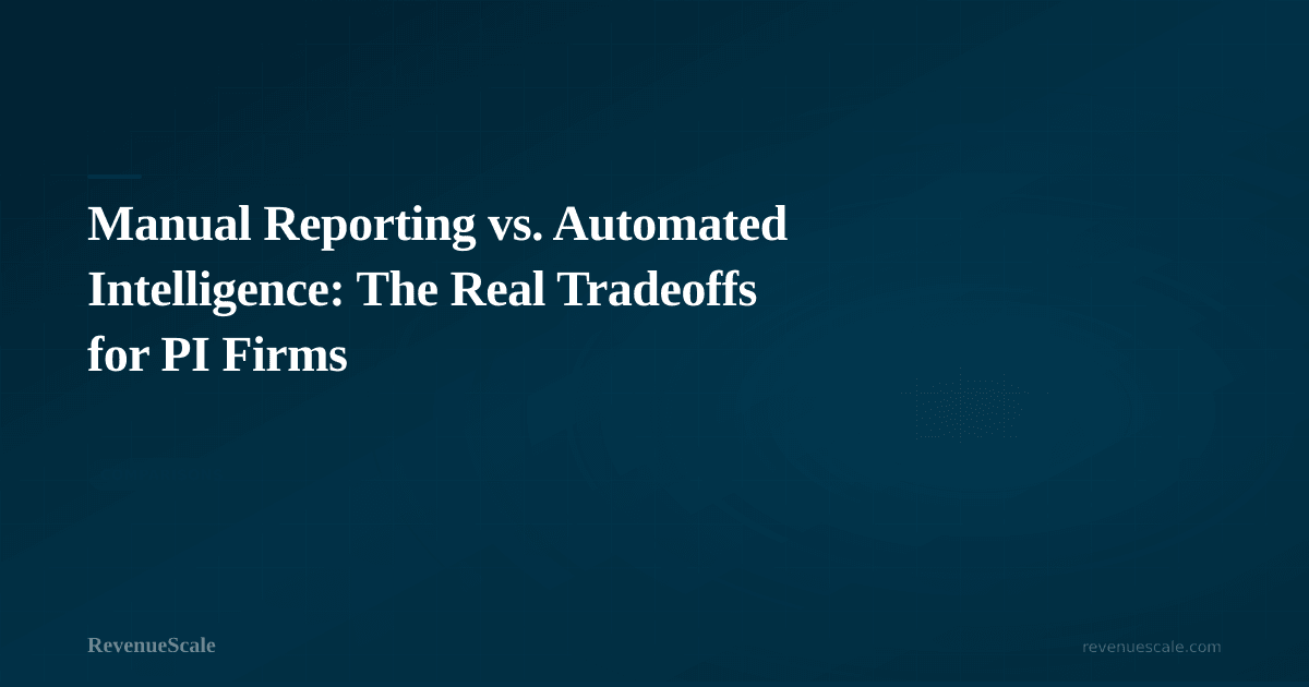 Manual Reporting vs. Automated Intelligence: The Real Tradeoffs for PI Firms