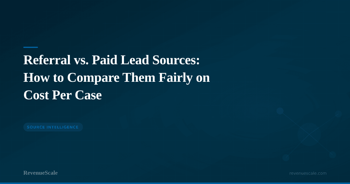 Referral vs. Paid Lead Sources: How to Compare Them Fairly on Cost Per Case
