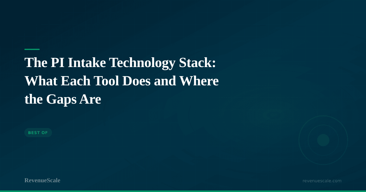 The PI Intake Technology Stack: What Each Tool Does and Where the Gaps Are