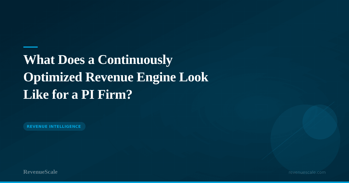 What Does a Continuously Optimized Revenue Engine Look Like for a PI Firm?