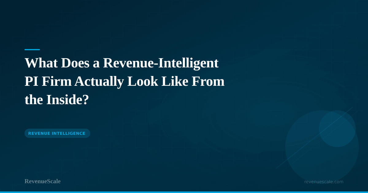 What Does a Revenue-Intelligent PI Firm Actually Look Like From the Inside?