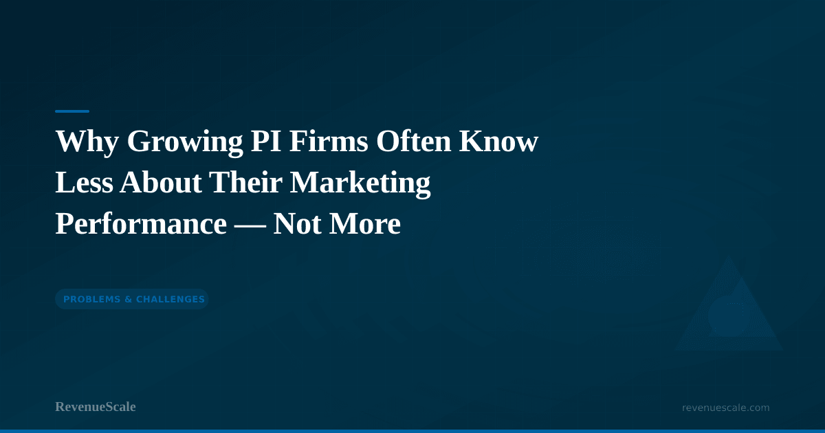 Why Growing PI Firms Often Know Less About Their Marketing Performance — Not More